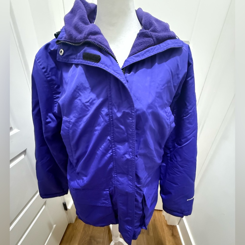 Woolrich. Purple Fleece Lined Parka. Size Medium.